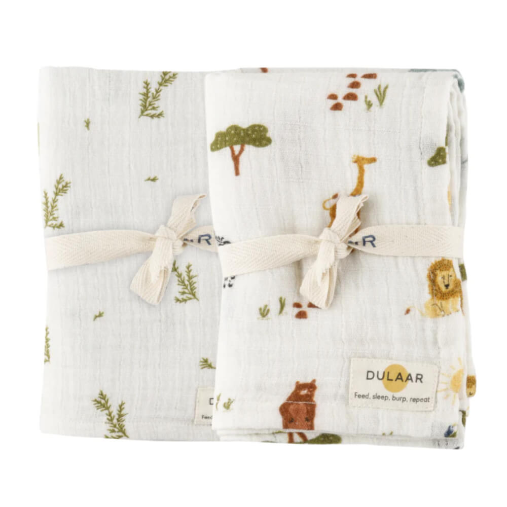 Dulaar Organic Muslin Multipurpose Cloth (Set of 2)