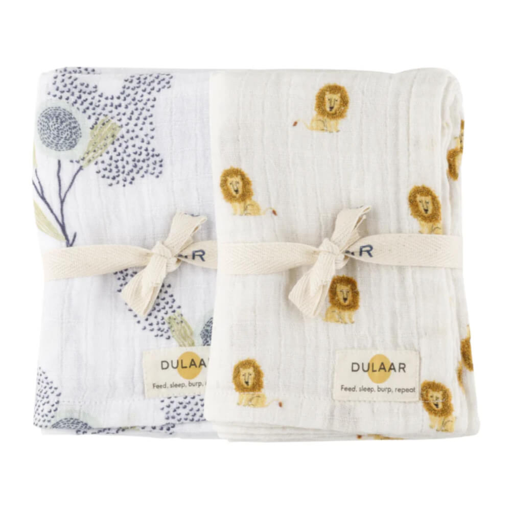 Dulaar Organic Muslin Multipurpose Cloth (Set of 2)