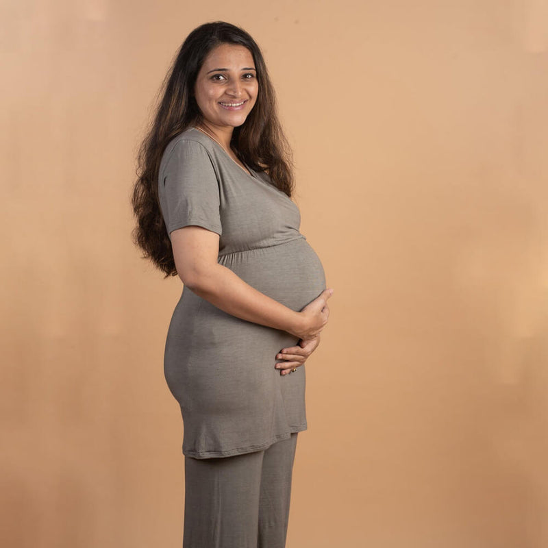 Maternity Top - Grey
