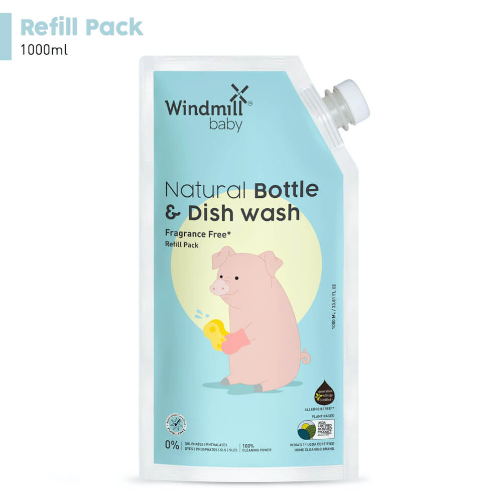 Natural Bottle & Dish Wash Refill Pack - 1000 ml