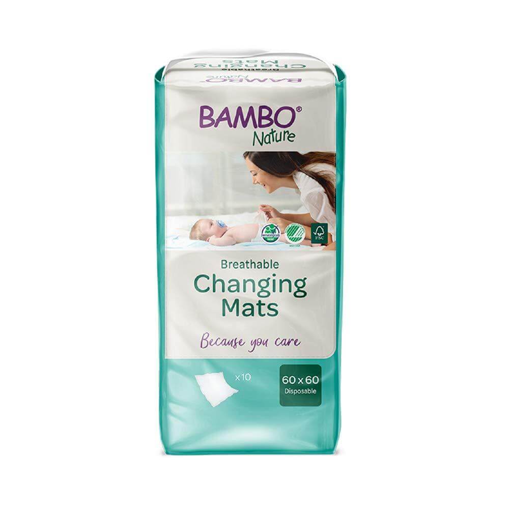 Bambo Nature Soft & Breathable, Disposable Changing Mats - 10 pcs