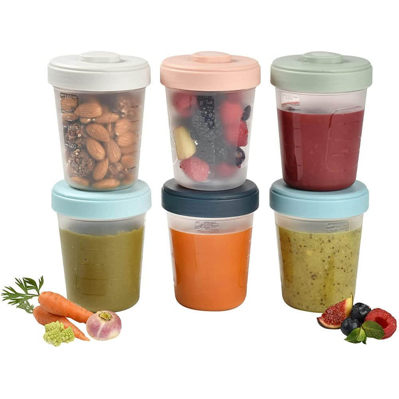Beaba Toddler Food Storage Set 6 Clip Portions - 250 ml