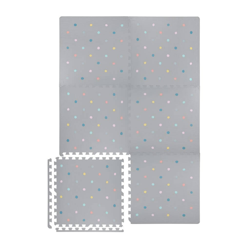 Interlocking Playmat Polka Dot Grey