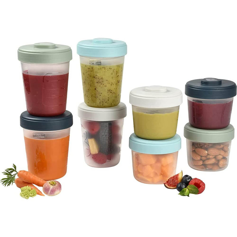 Beaba Toddler Food Storage Set 8 Clip portions - 4x150 ml + 4x250ml