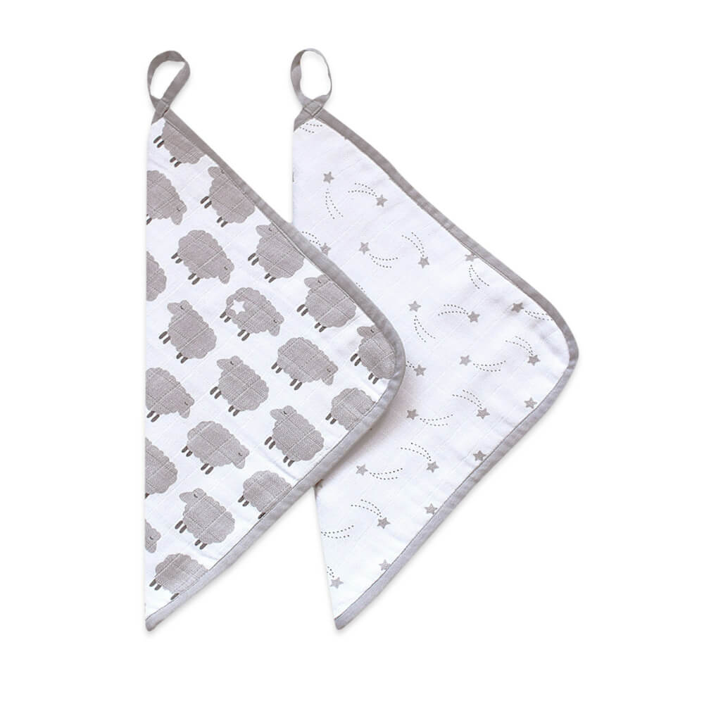 Masilo Organic Muslin Washcloths (Set of 2)