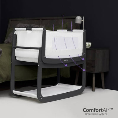SnuzPod Bedside Multifunctional Crib - Slate