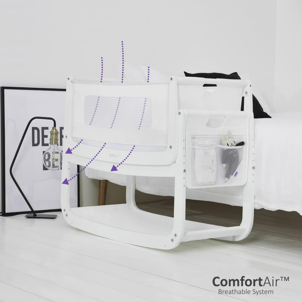 SnuzPod Bedside Multifunctional Crib - White