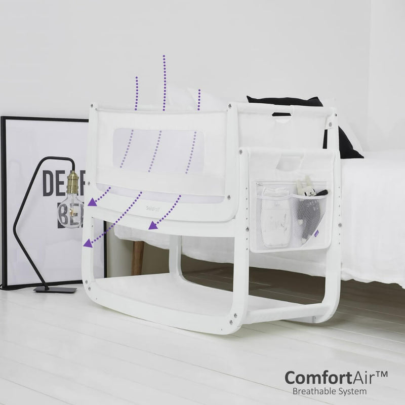 SnuzPod Bedside Crib - White