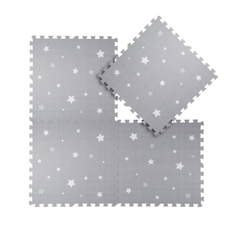 Dreamy White Stars Set in Playmat - Grey