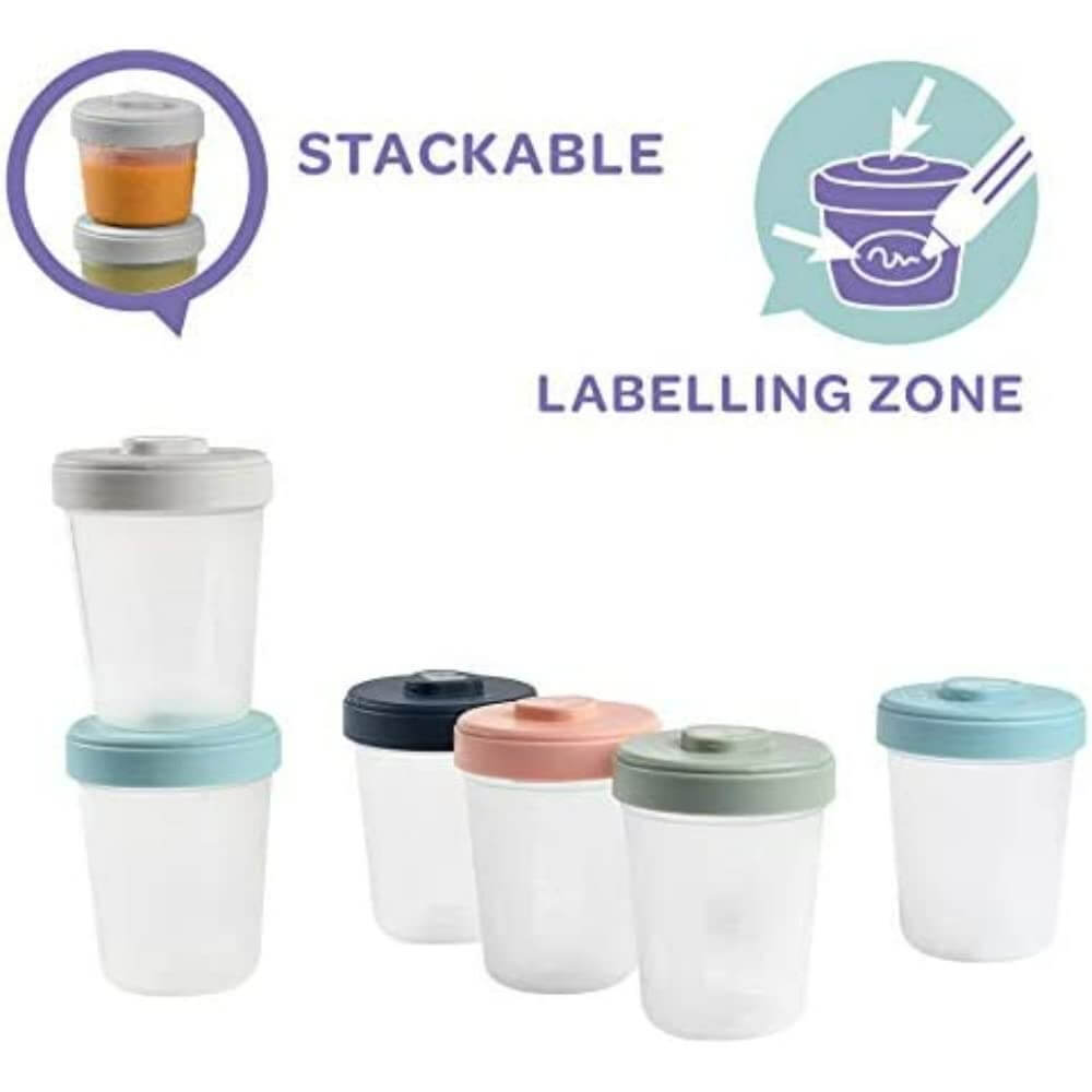 Beaba Toddler Food Storage Set 6 Clip Portions - 250 ml