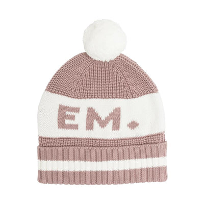 Rose Bloom Chunky Cotton Knitted Personalized Beanies