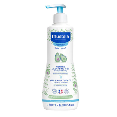 Mustela Gentle Cleansing Body Gel, White - 500 ml