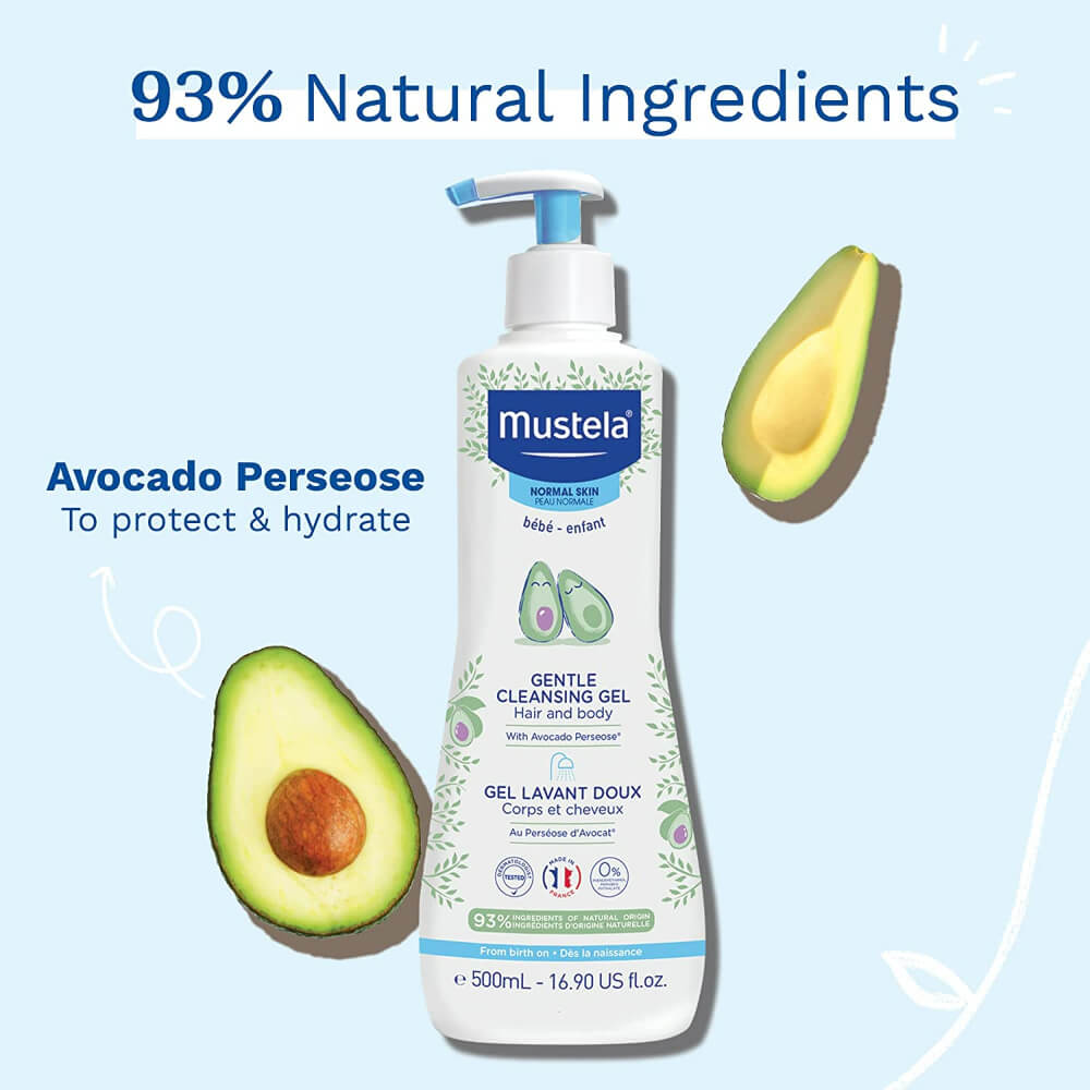 Mustela Gentle Cleansing Body Gel, White - 500 ml