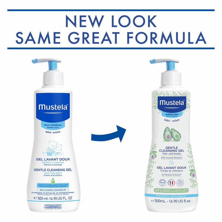 Mustela Gentle Cleansing Body Gel, White - 500 ml