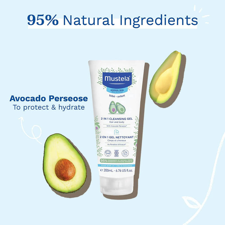Mustela 2 in 1 Cleansing Gel - 200 ml