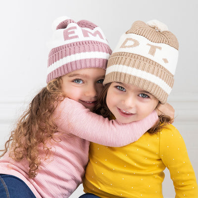 Camel Chunky Cotton Knitted Personalized Beanies