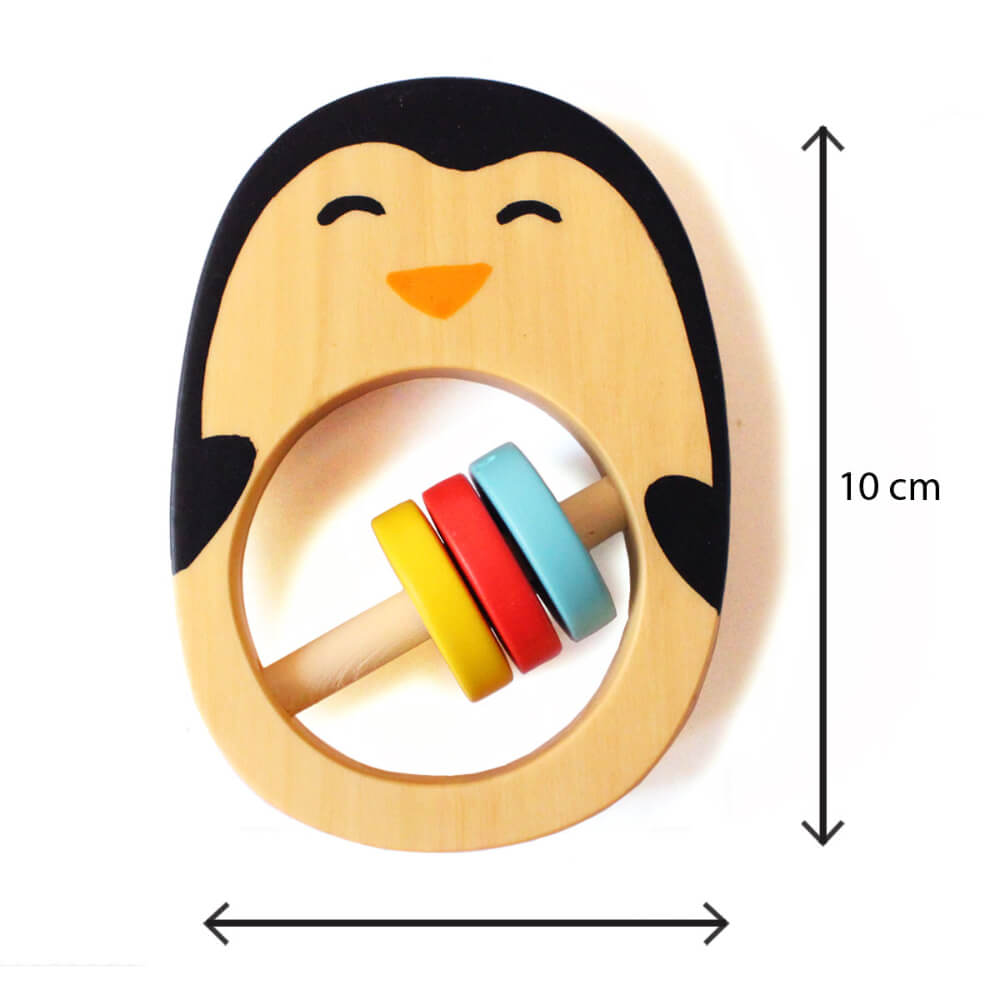 Penguin Wooden Rattle