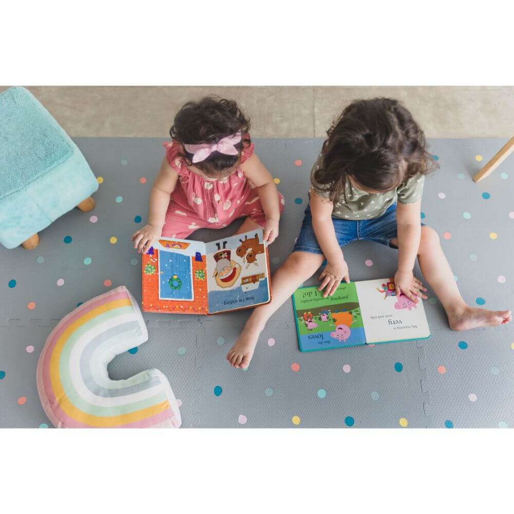 Interlocking Playmat Polka Dot Grey