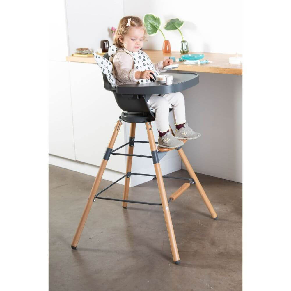 Childhome Evolu One.80° Rotating Highchair (50-75 Cm/*90 Cm) - Natural/Anthracite