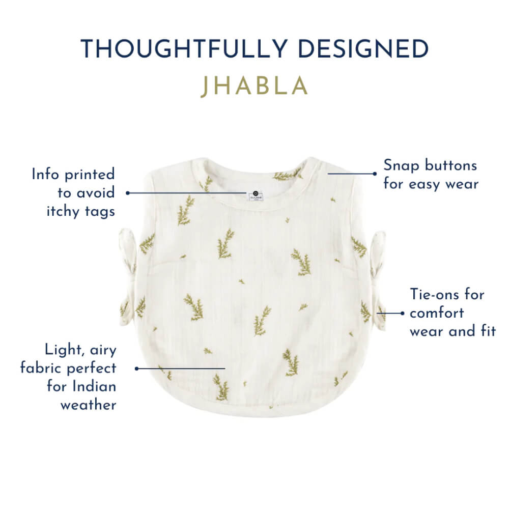 Dulaar Organic Muslin Jhabla (Set of 3)