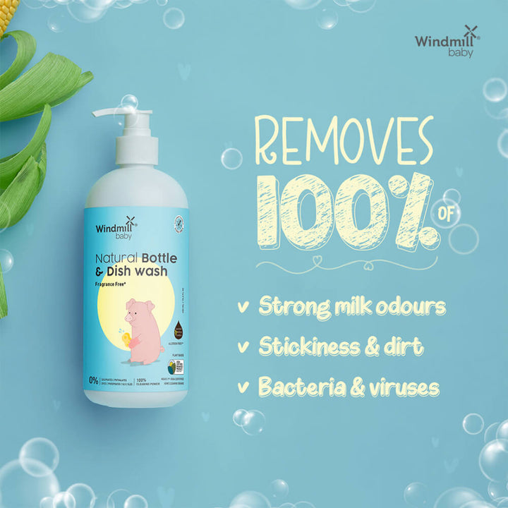 Windmill Baby Natural Bottle &amp; Dish Wash - 450ml