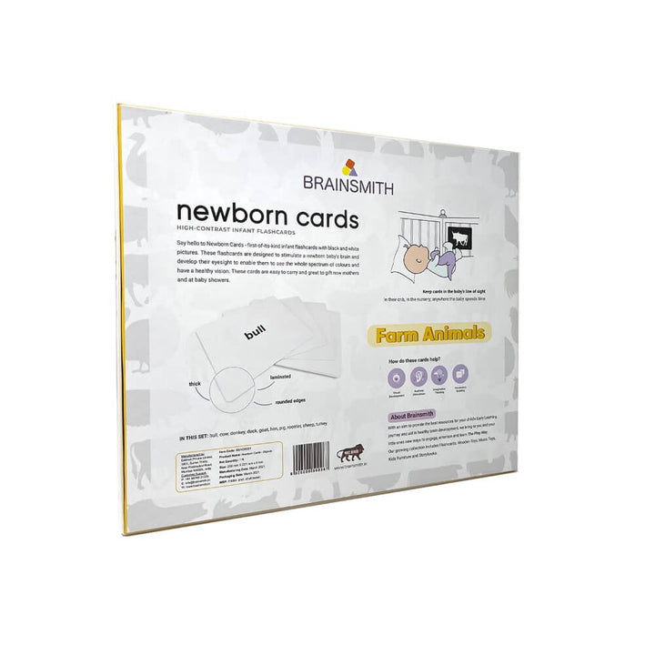 Brainsmith Farm Animals Newborn High Contrast Flash Cards