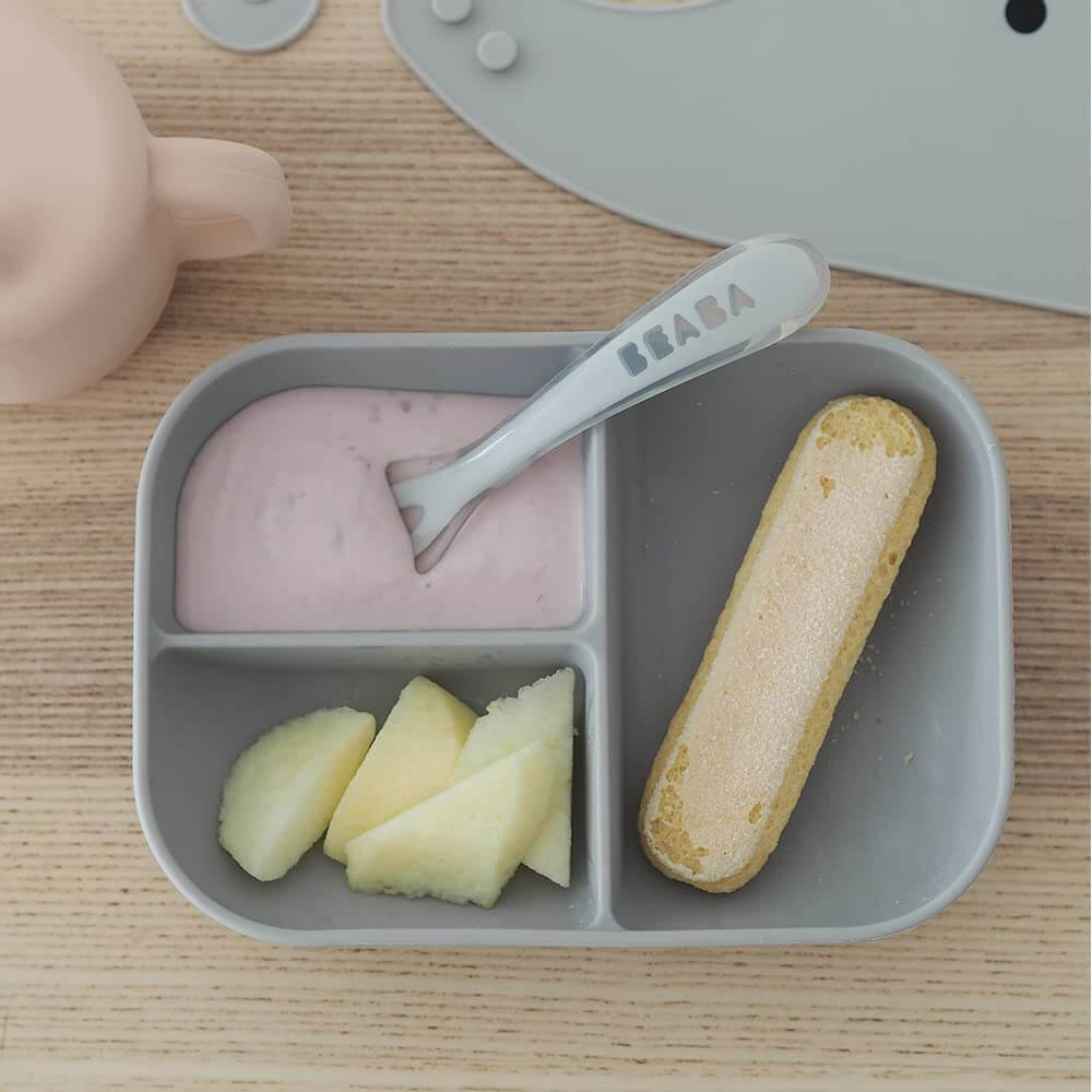 Beaba 3 pc Silicone Learning Set ( Plate, Cup And Spoon)