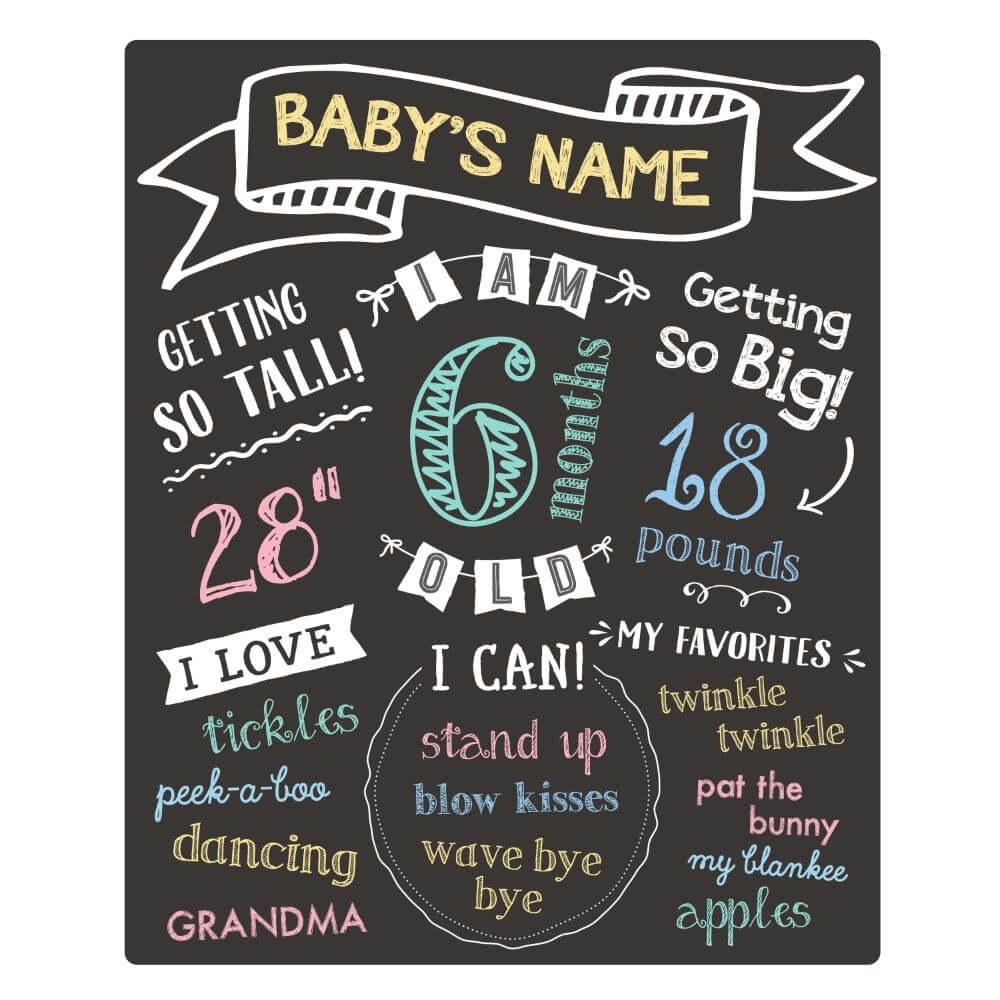 Baby's Monthly Chalkboard