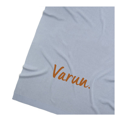 Kentucky Blue Personalized Organic Cotton Knitted Blanket - Single Bed