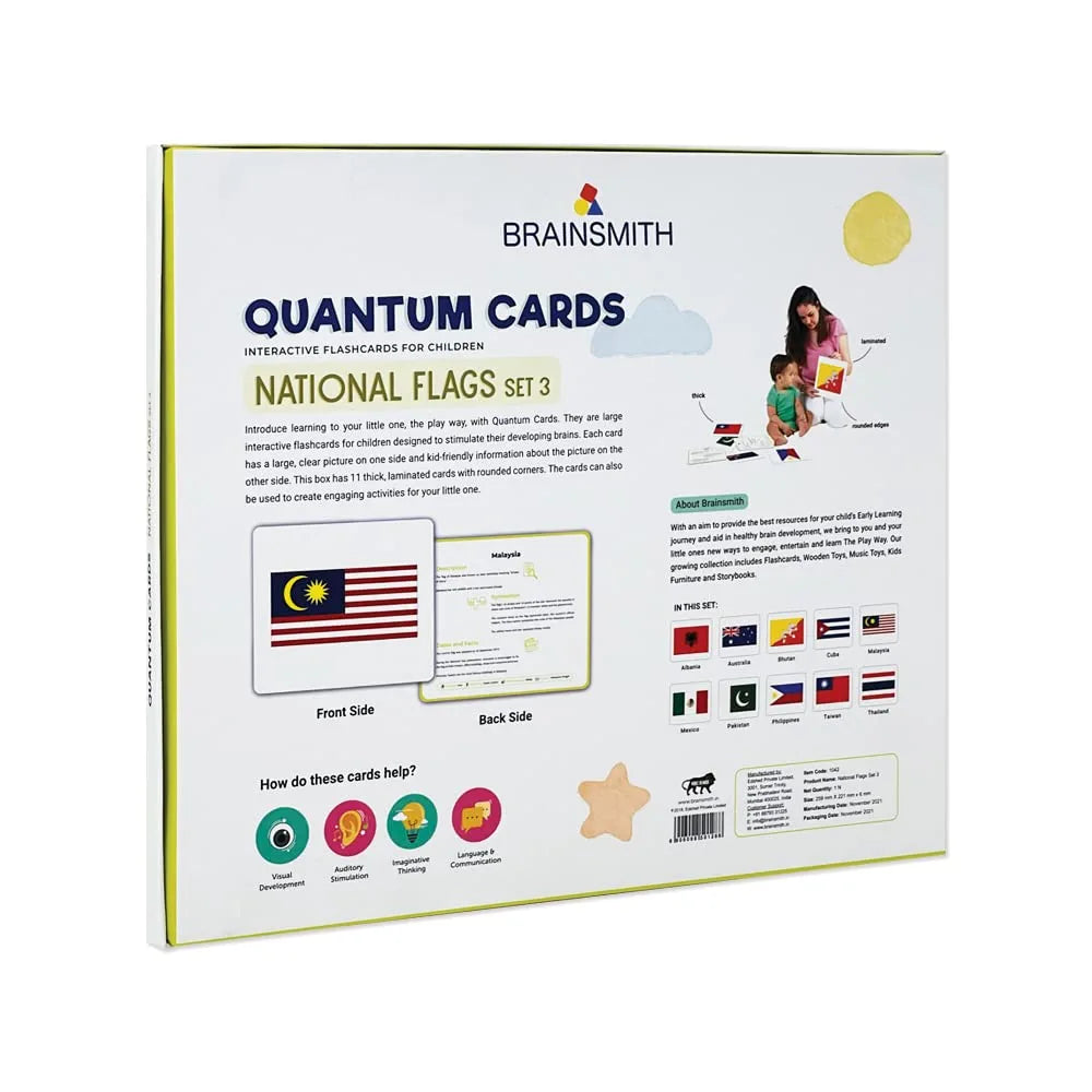 Brainsmith National Flags Quantum Flash Cards (Set 3)