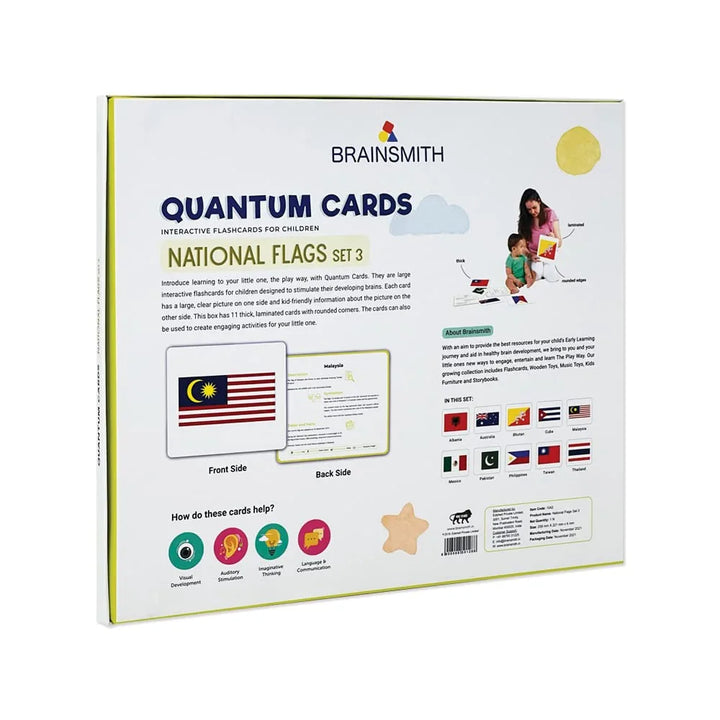 Brainsmith National Flags Quantum Flash Cards (Set 3)