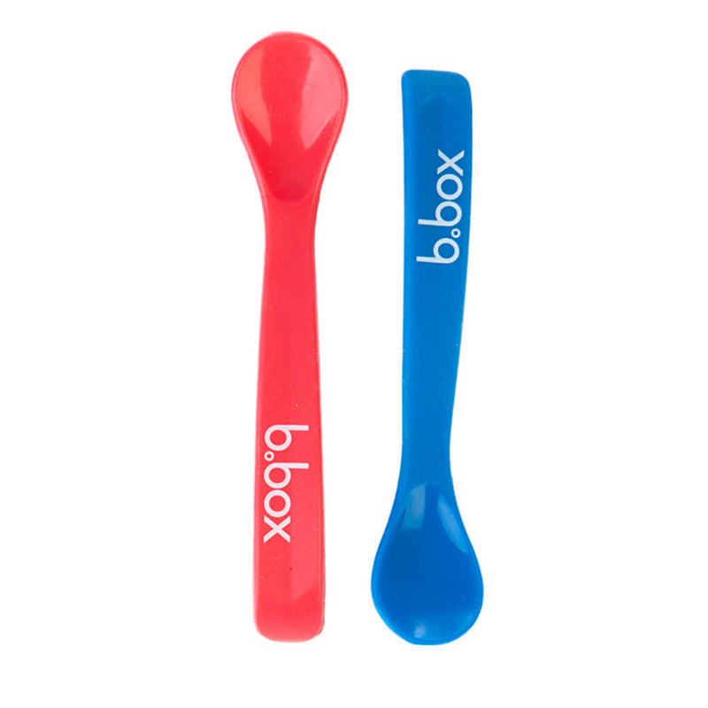 B.Box Baby Soft Bite Flexible Spoon - Red & Blue