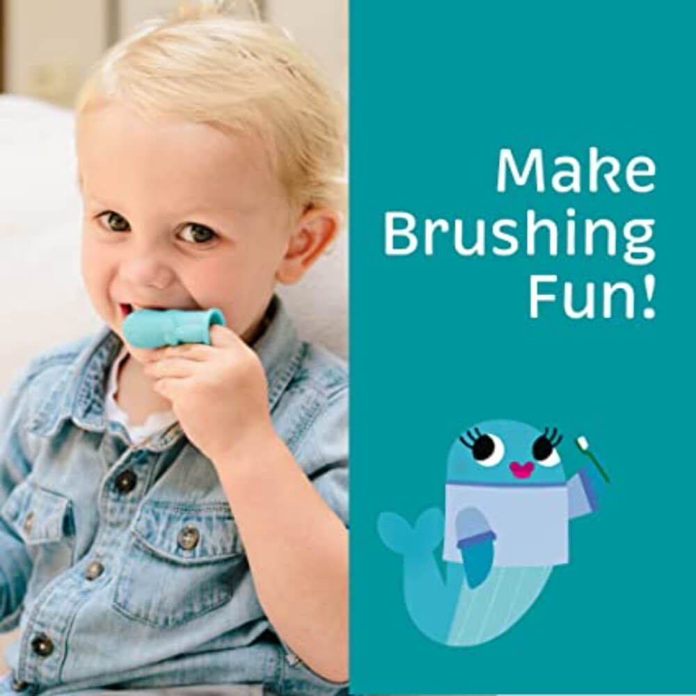 The Brushies Pinkey the Pig Finger Toothbrush and English Book