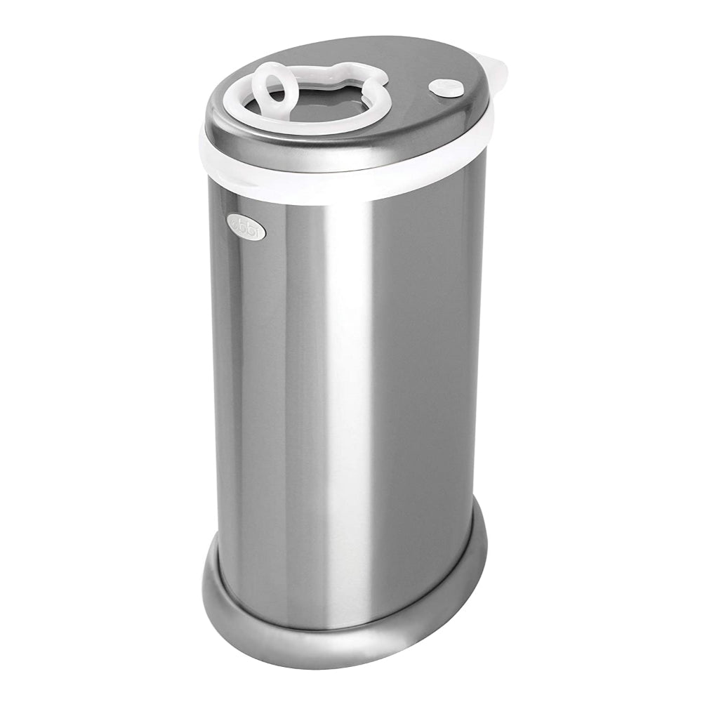 Ubbi Steel Odor Locking Diaper Pail - Silver