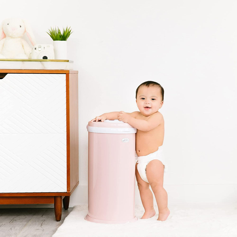 Ubbi Steel Odor Locking Diaper Pail - Blush Pink