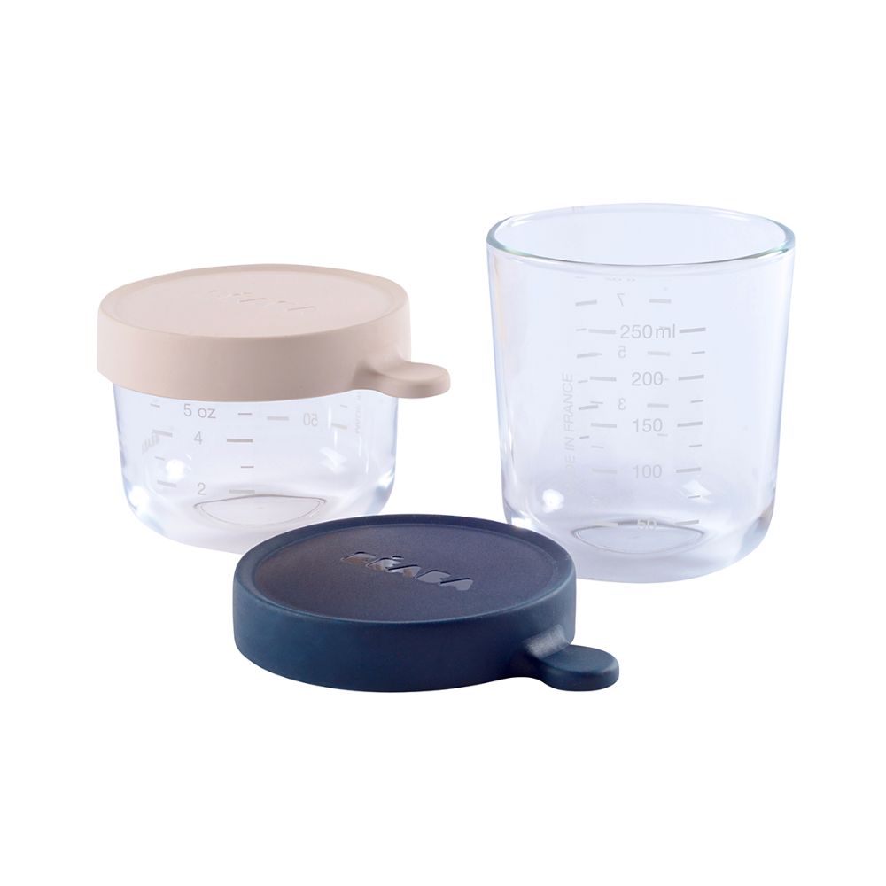 Beaba 2 pc Glass Conservation Jar Set - 150/250 ml