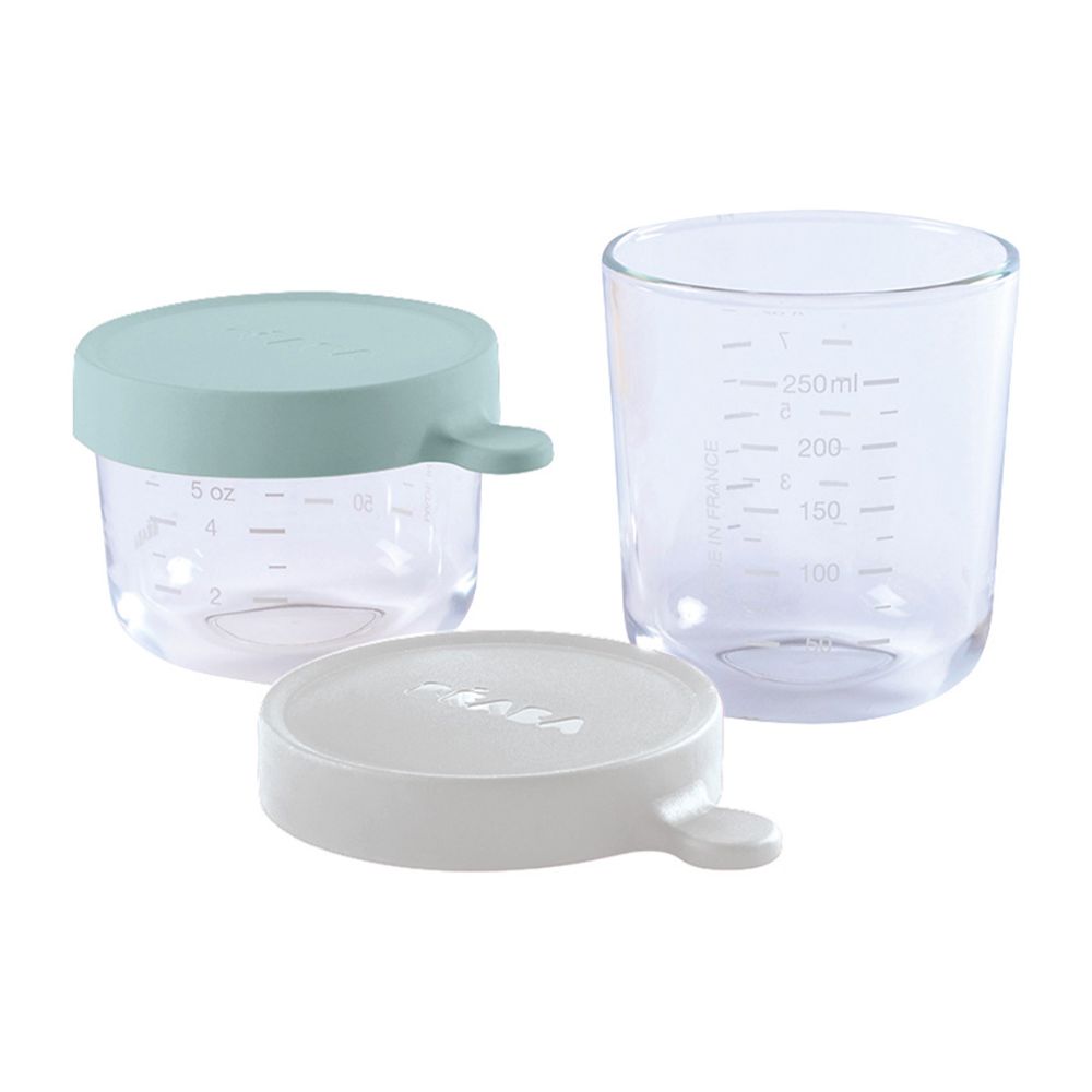Beaba 2 pc Glass Conservation Jar Set - 150/250 ml