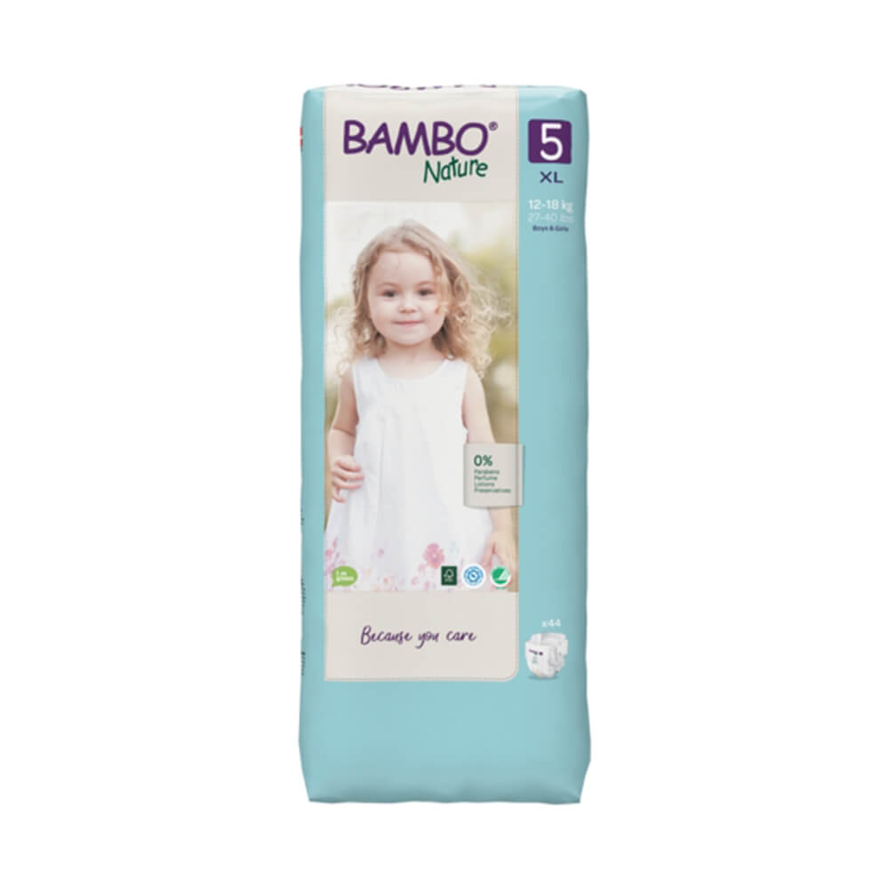 Bambo Nature Skin Friendly Tape Diapers - XL(12-18 kgs)