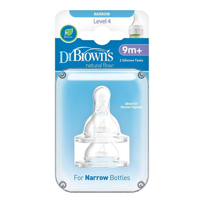 Dr. Brown's Natural Flow Level 4 Narrow Nipple - Set of 2 (9 months+)