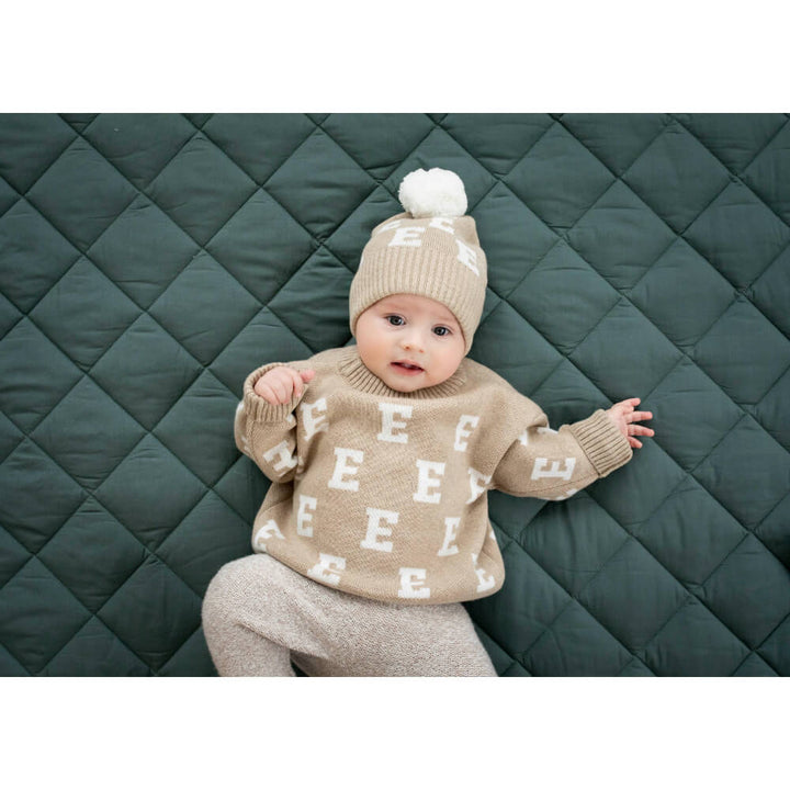 Alpha Beanie - Light Camel &amp; Ivory