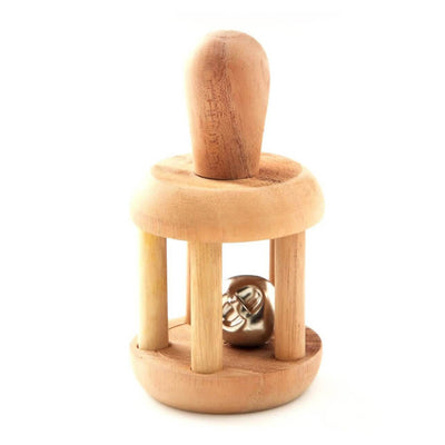 Wooden Bell Rattle