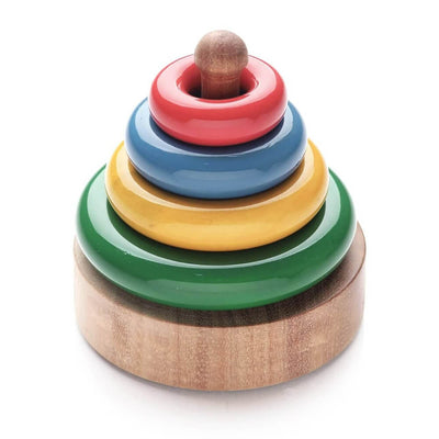 Ariro Wooden Simple Stacker, Multicoloured