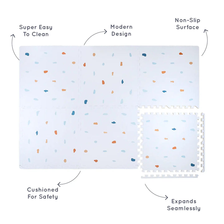 Coloured Terrazzo Set in Powder Playmat - Blue