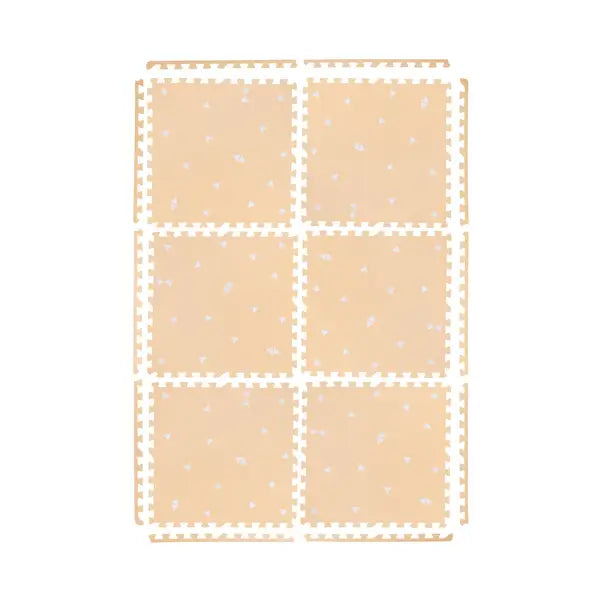 White Triangles Set in Playmat - Peach