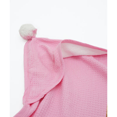 Bambusa Waffle Hooded Baby Towel - Sugar Pink