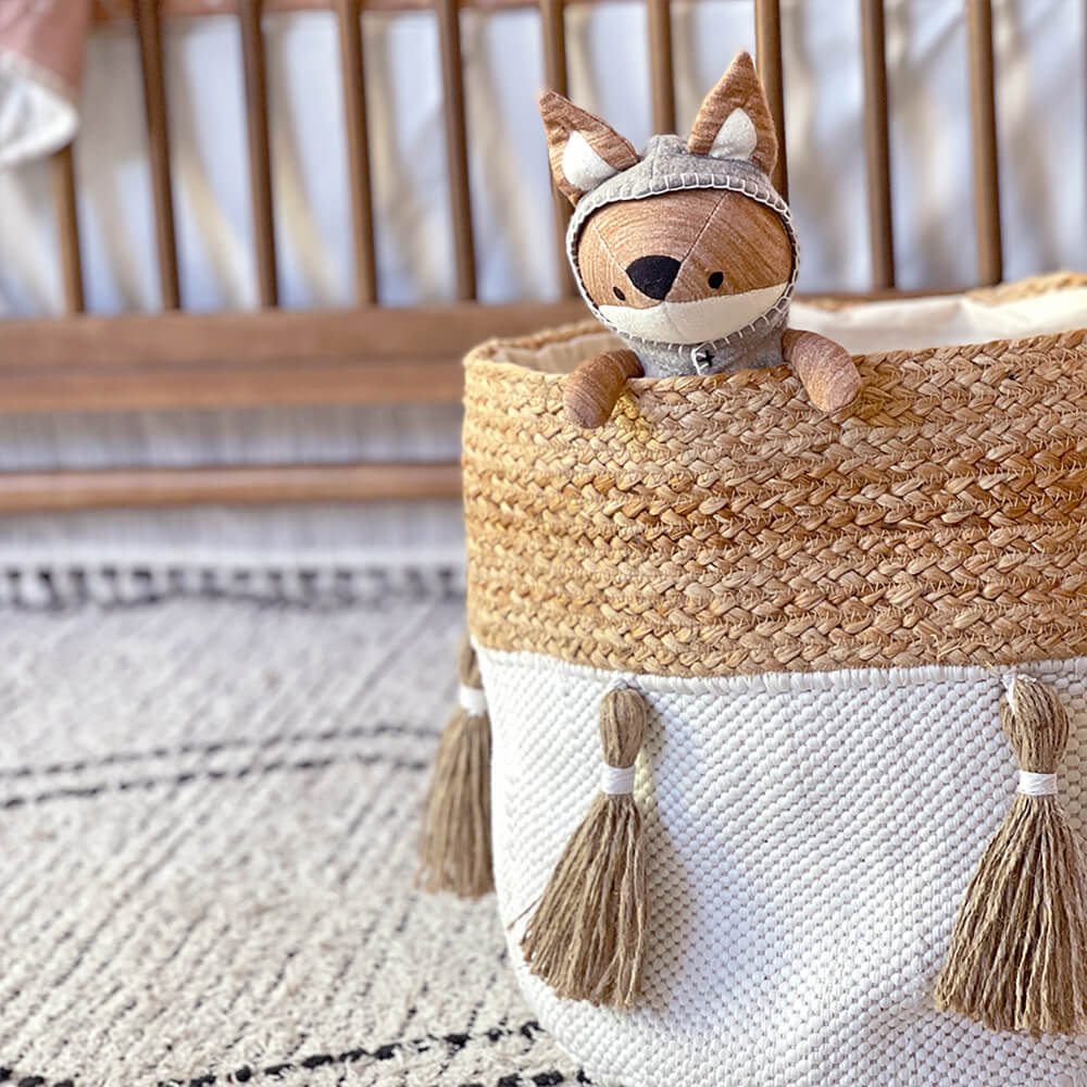 Crane Baby Jute Storage Bin