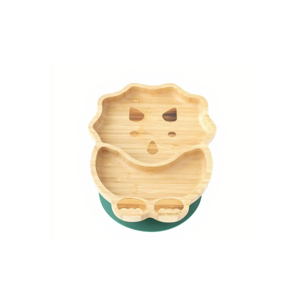 Bamboo Dinosaur Suction Plate Green