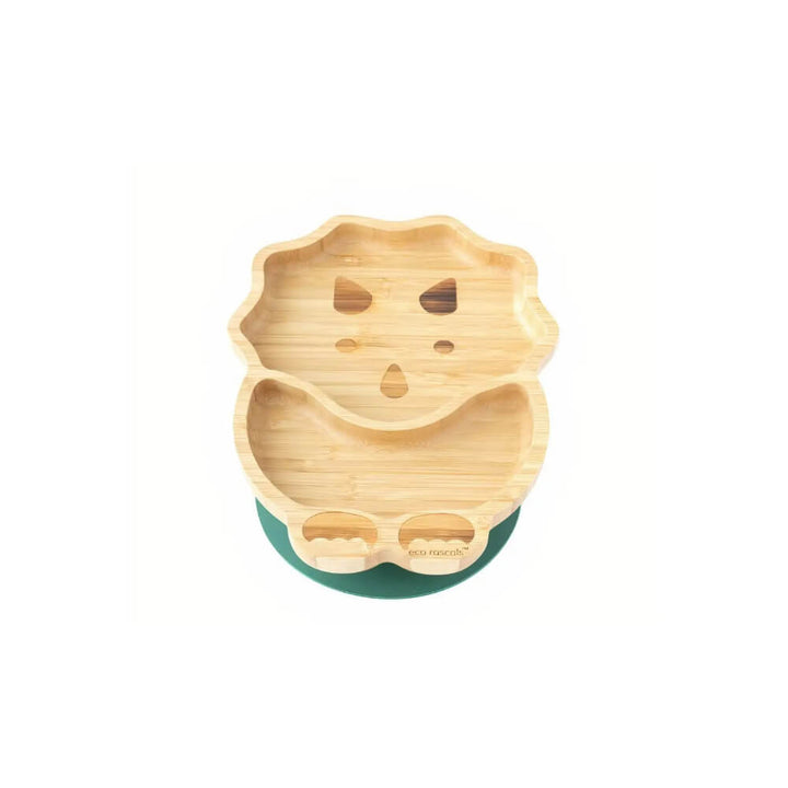 Bamboo Dinosaur Suction Plate Green