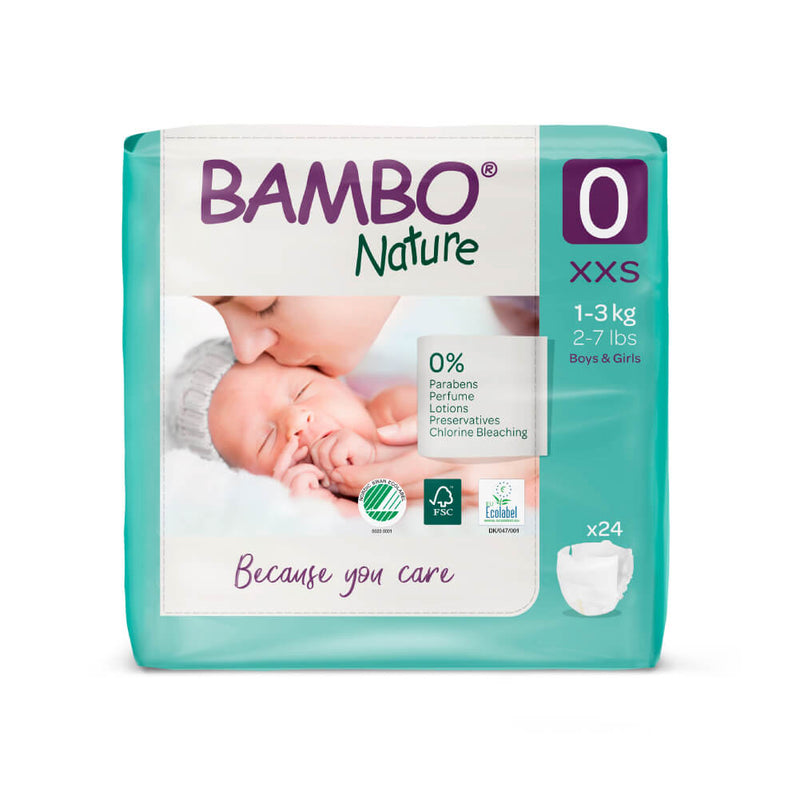 Bambo Nature Skin Friendly Tape Diapers for Premature Babies (1-3 kgs)