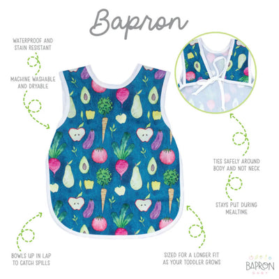 Bapron Baby Organic Produce BPA Free Bib + Apron